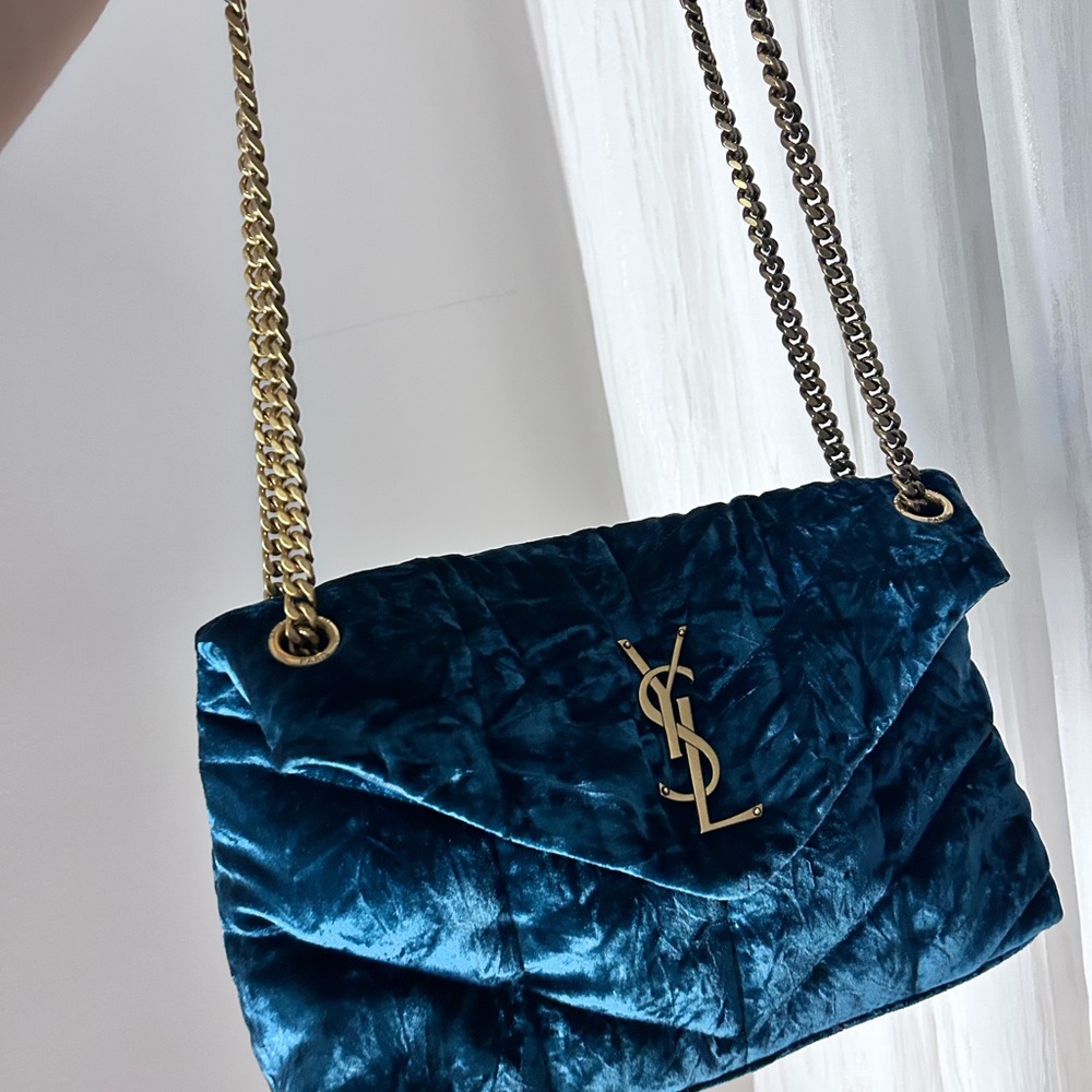 YSL emerald green velvet bag. Small - Picture 2 of 16